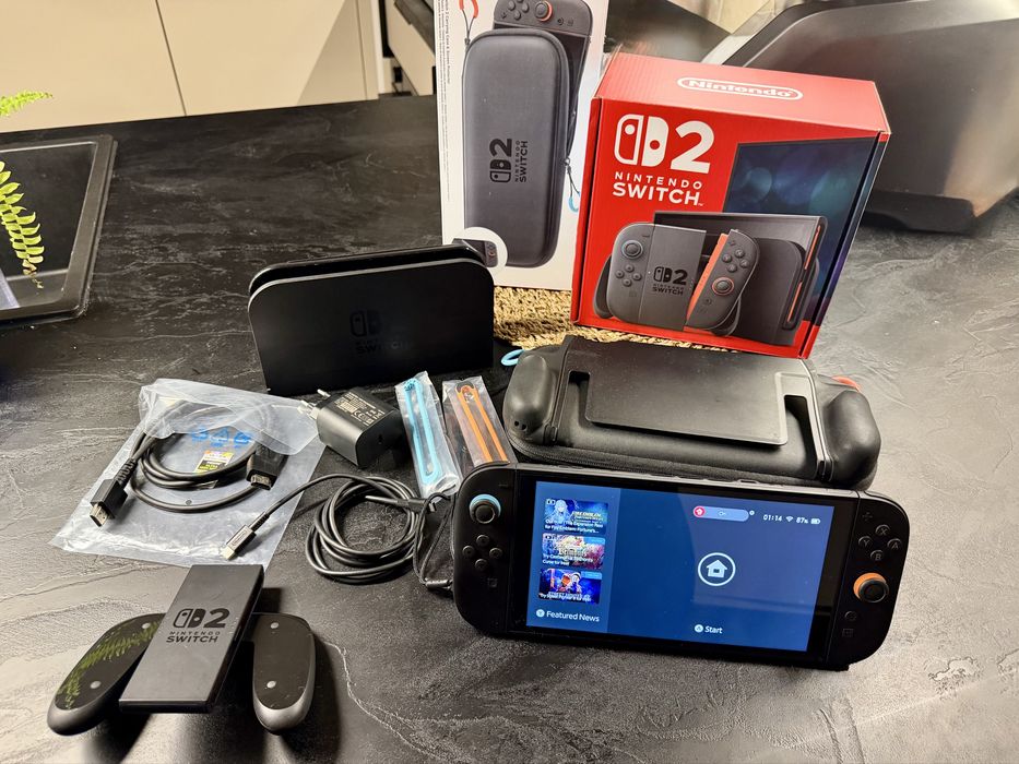 Nintendo switch 2 + case + gra + grip