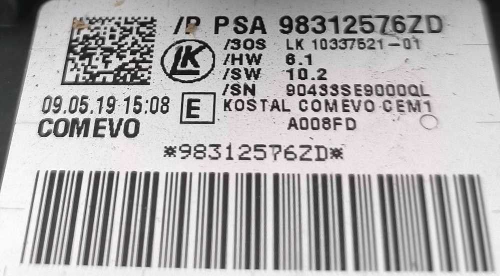 Conjunto / Manetes de Luzes e Limpa Vidros 98312576ZD - CITROËN C3 AIRCROSS II