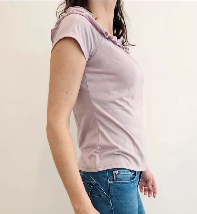 Top lilás metalizado Pedro Del Hierro S