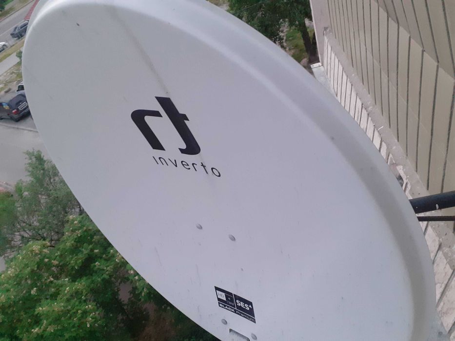 спутниковая тарелка алюм.нерж. с крепежом