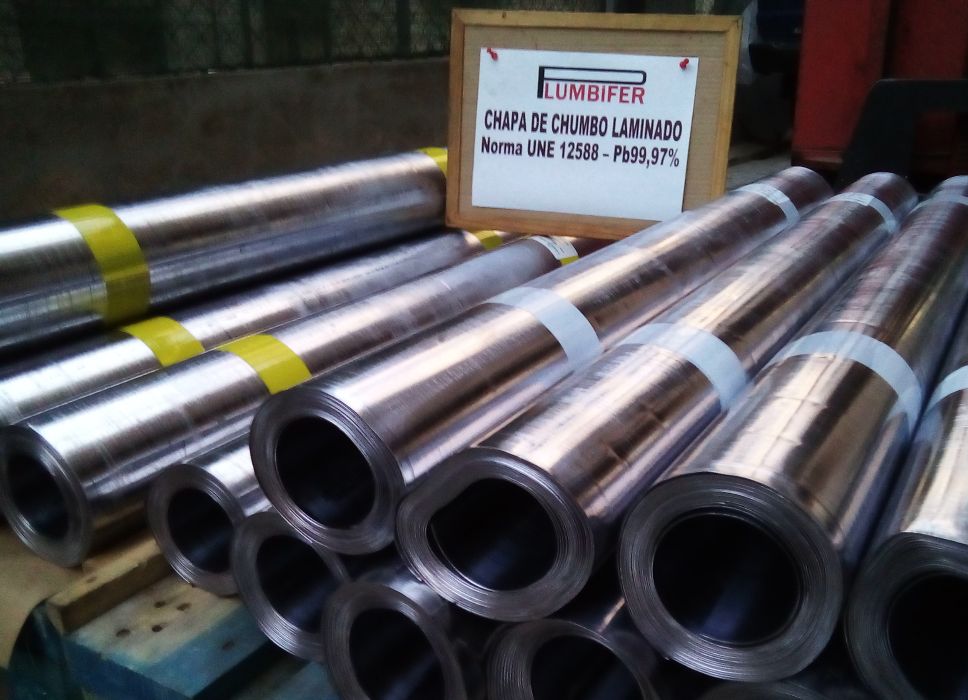 Vidros Plumbiferos, Rolo de chumbo laminado para isolamentos ionicos