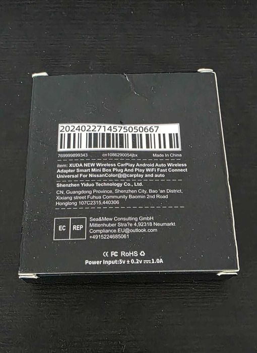 Adaptador Wireless XUDA Carplay/Android Auto