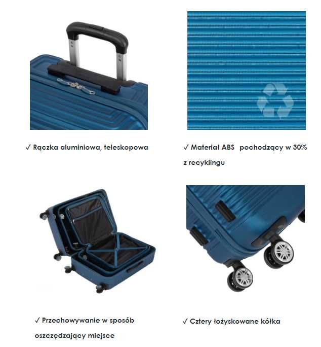 Komplet walizek na kółkach OCHNIK 19'/24'/28' TYLKO 500 złotych!!!