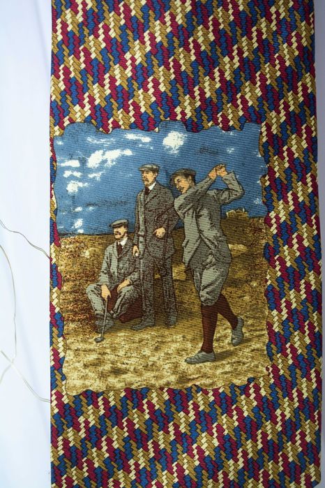 SKANDIA Tie Break jedwabny krawat casual vintage