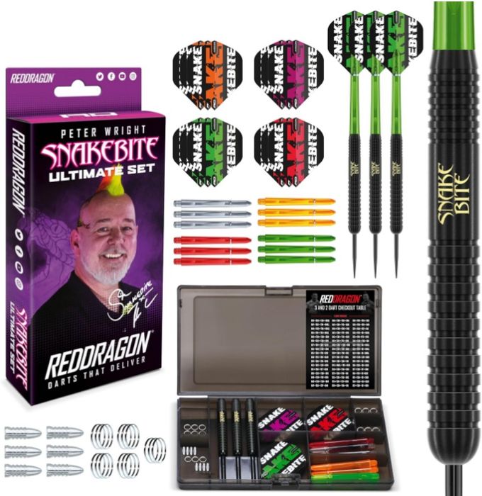 Zestaw lotek RED DRAGON Peter Wright Snakebite Ultimate 50 części