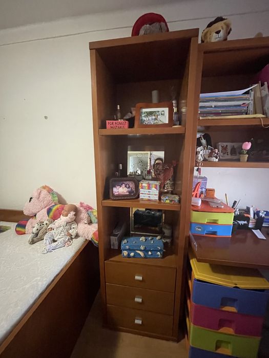 cama dupla, em cerejeira