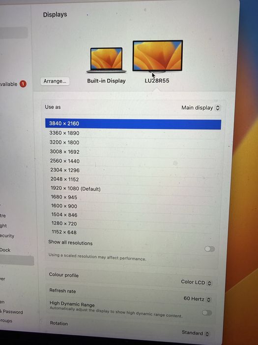 Monitor Samsung 4K 28 polegadas