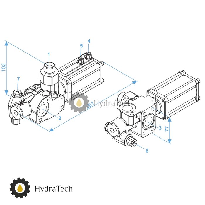 Голвндський розподільник HYVA 190bar на гідравліку