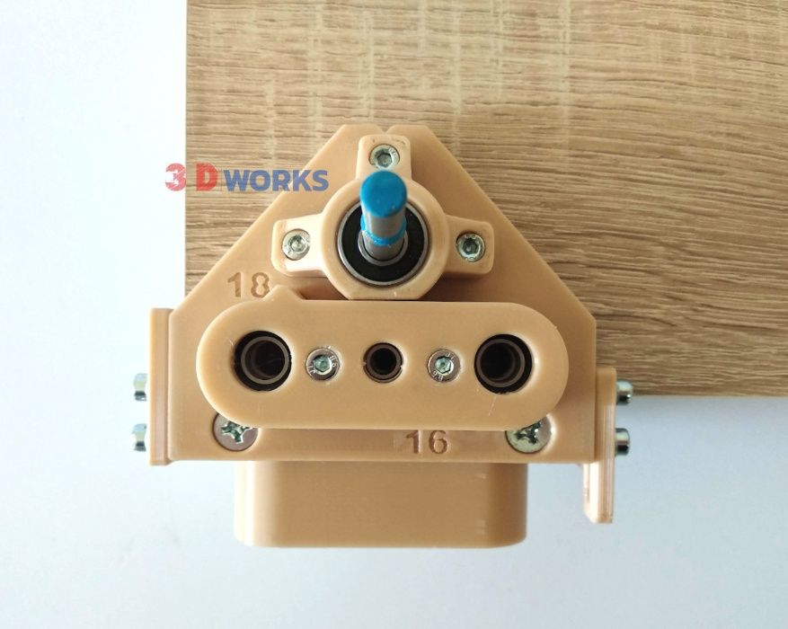 Кондуктор меблевий мініфікс 34мм/minifix/шкант 8мм універсальный 16/18