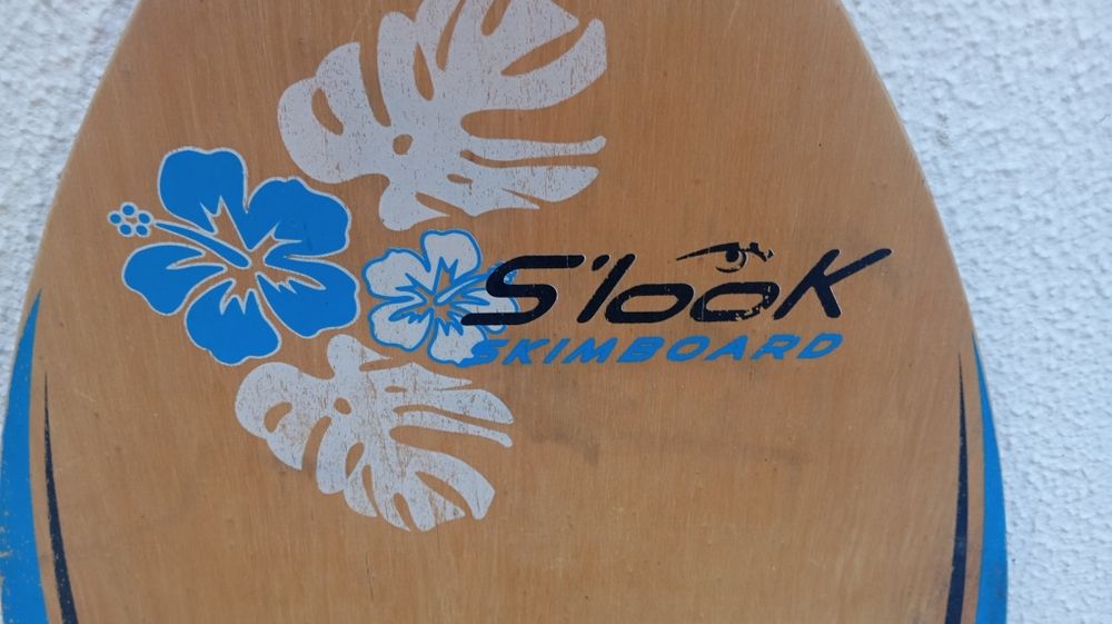 Prancha de Skimboard de Madeira S'look – Praia / Vintage