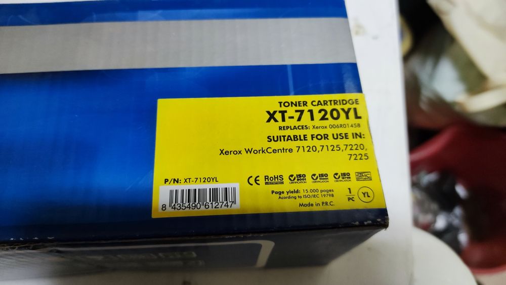 Toner amarelo e azul para Xerox workcentre 7120 , 7125 , 7220 e 7225
