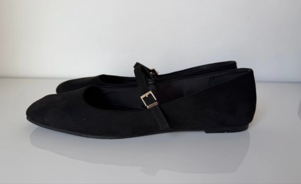 Baleriny Mary Jane H&M, czarne, r. 42