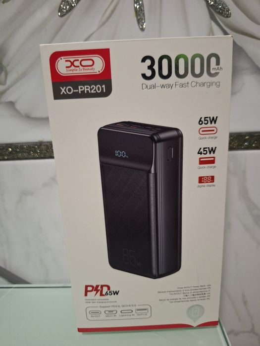 Powerbank XO-PR201 PD65W 30000mAh