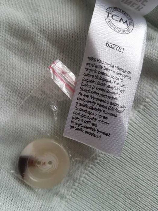 Sweter kardigan Essentials rozmiar L/XL 100% cotton nowy miętowy