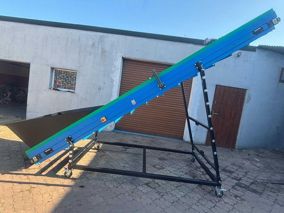 Przenośnik taśmowy wznoszący 3,5 m x1 m