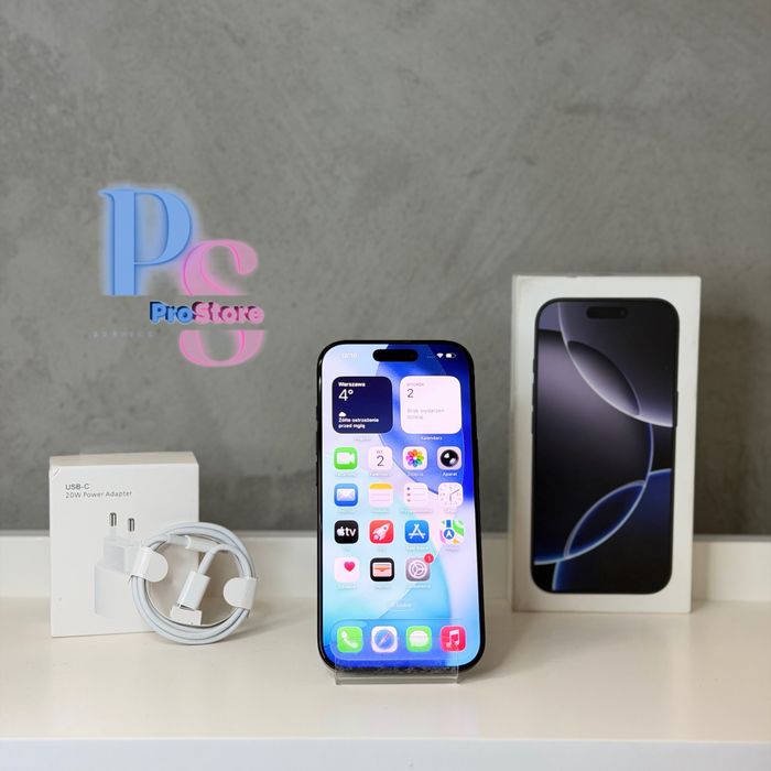 Apple iPhone 16 Pro 256GB Black Titanium | Bateria 99% | Sklep FV GW