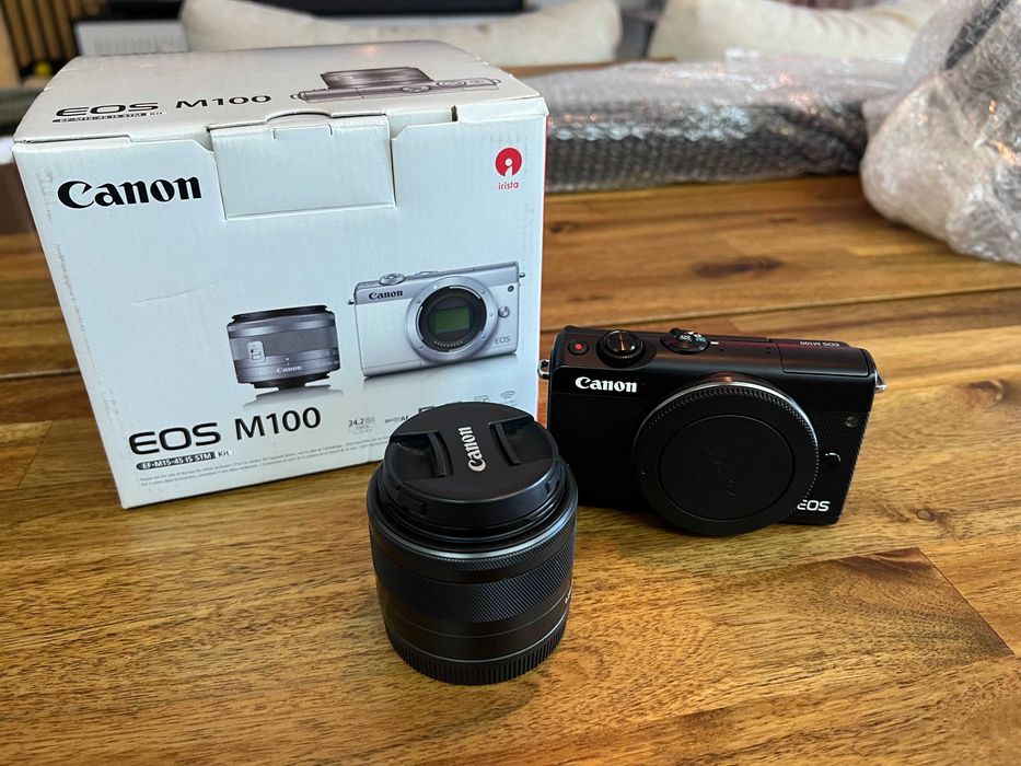Canon EOS M100 + 15-45mm — Como Nova, Caixa e Acessórios