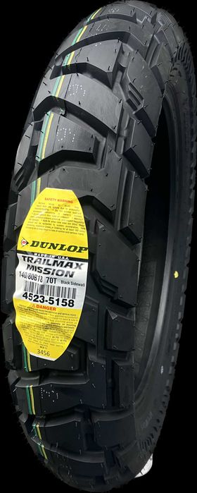 140/80B18 Dunlop Trailmax Mission 70T M+S TL RXV EXC LC4 DR-Z WR TT
