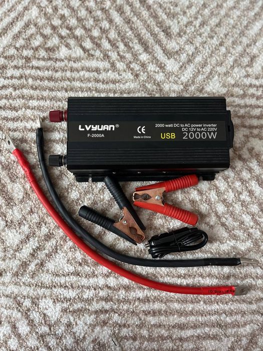 Комплект Гелевий  акумулятор 120Ah + Інвертор 2000W + Зарядне 12А