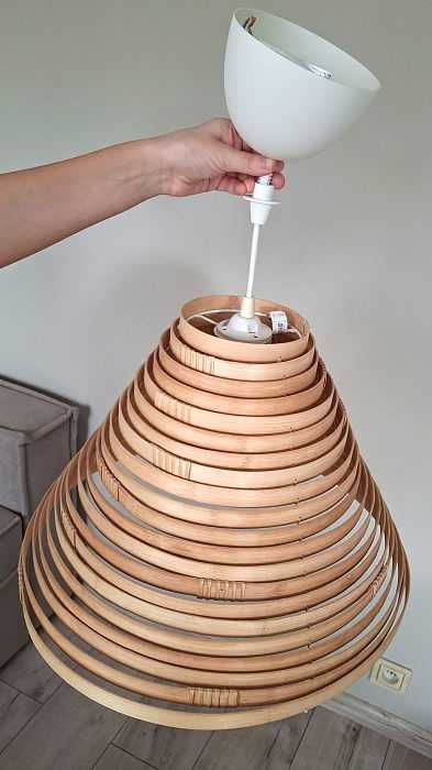 Klosz Ilsbo IKEA plus oprawka bambus naturalny