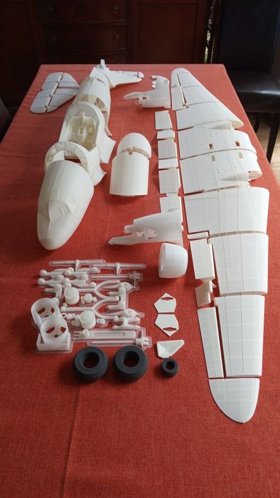 DC3 samolot RC (elementy druk 3D)