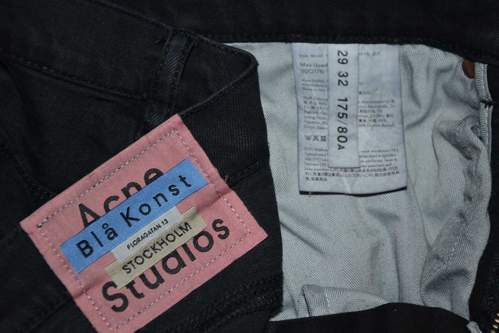 ACNE STUDIOS Stockholm Jeans Spodnie Damskie 29/32 Oryginalne Bawełna