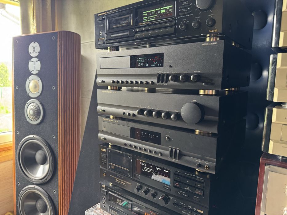 Harman/Kardon wieża stereo, jak nowa, super stan. Deck TD420, wzmacniacz HK610,cd HD720