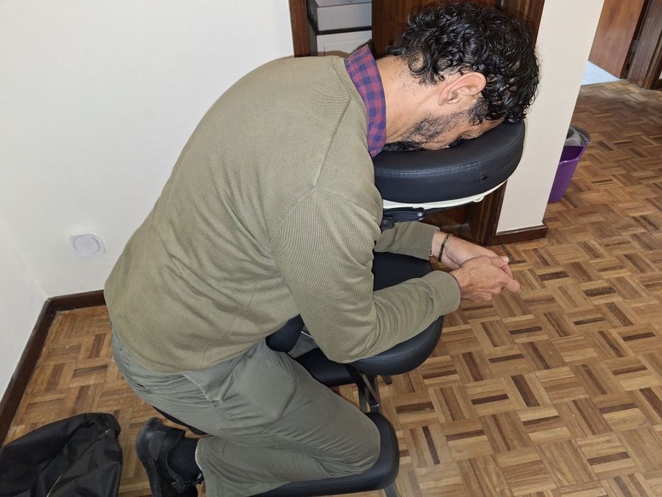 Cadeira Metálica Massagem c/ acessórios e saco de transporte