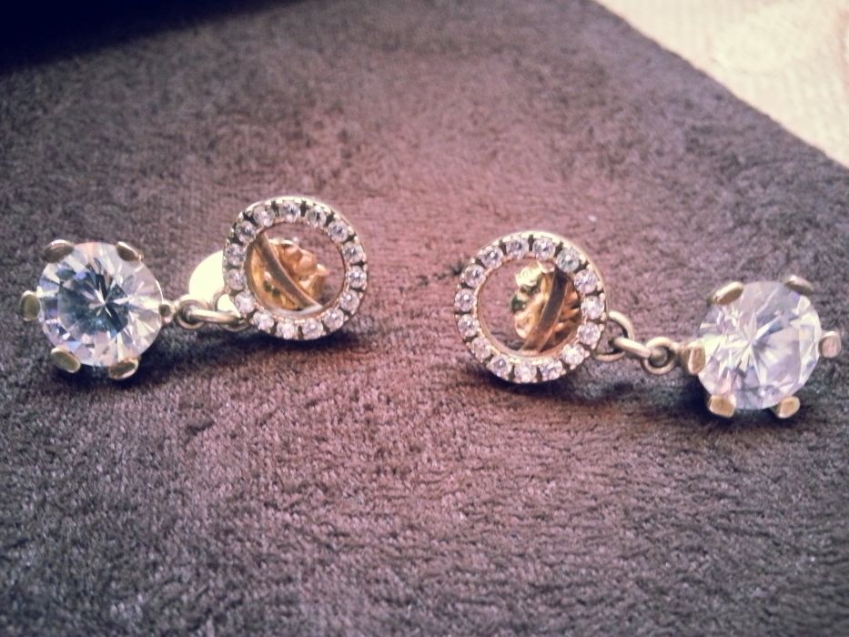 Conjunto em prata dourada Anel/brincos/colar (Eugénio Campos)