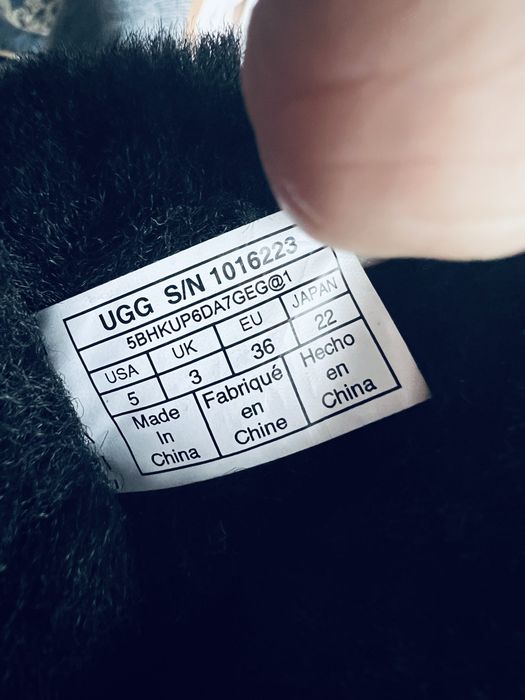 UGG kozaki czarne śniegowce 36 skóra kożuch