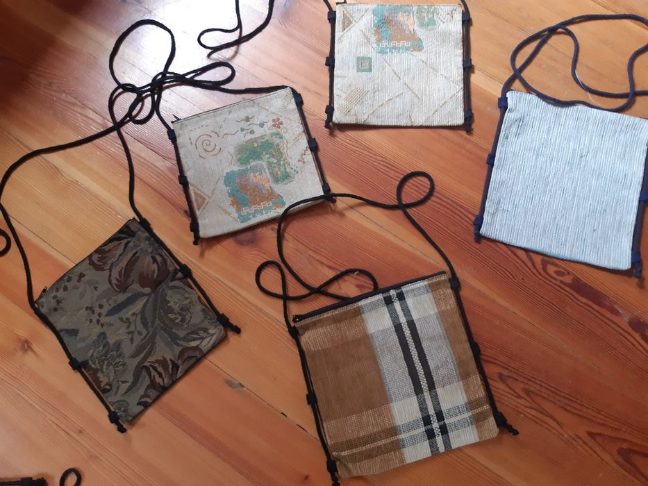 Torebka z materiału na zamek