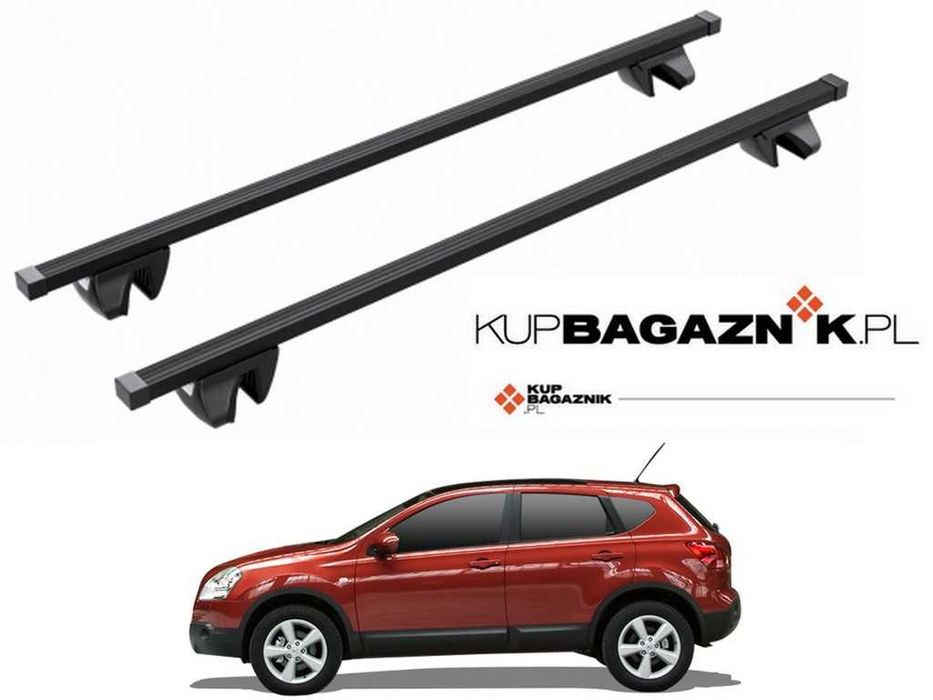Bagażnik dachowy Nissan Qashqai +2 NJ10 2008 do 2013 belki relingi