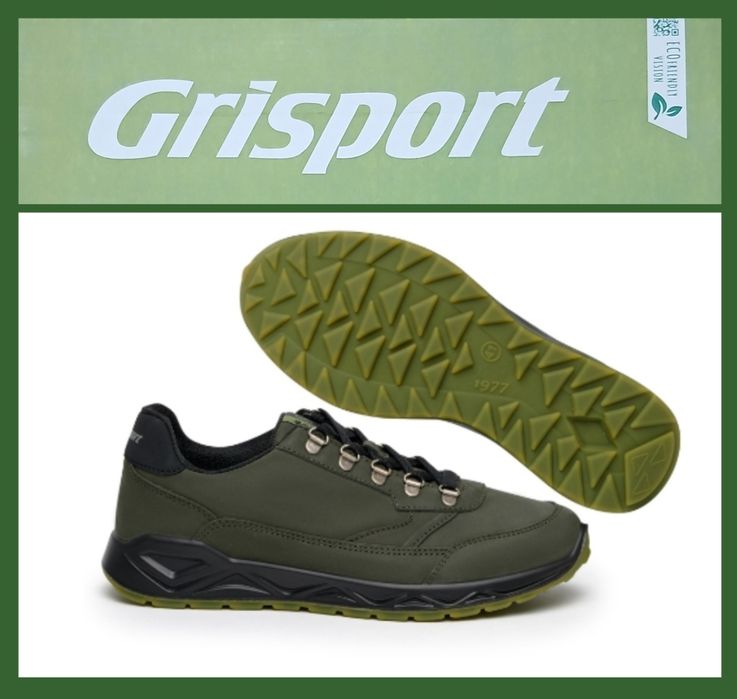 Шкіряні кросівки grisport 44209n123 колір хакі