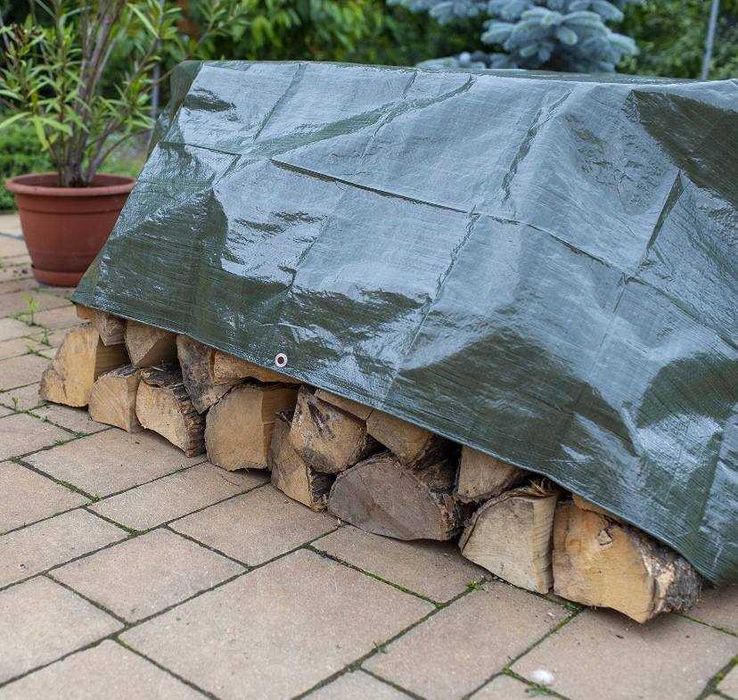 Plandeka zielona 3x4m Mrozooodporna ochronna 90g/m2