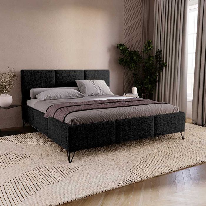 Łóżko tapicerowane LEKSI DARMOWA DOSTAWA z pojemnikiem na pościel