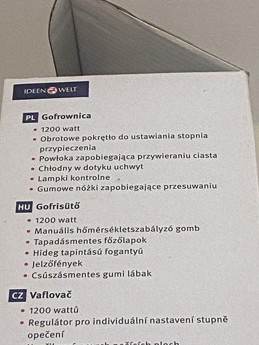 Gofrownica serduszka biała 1200watt rossmann
