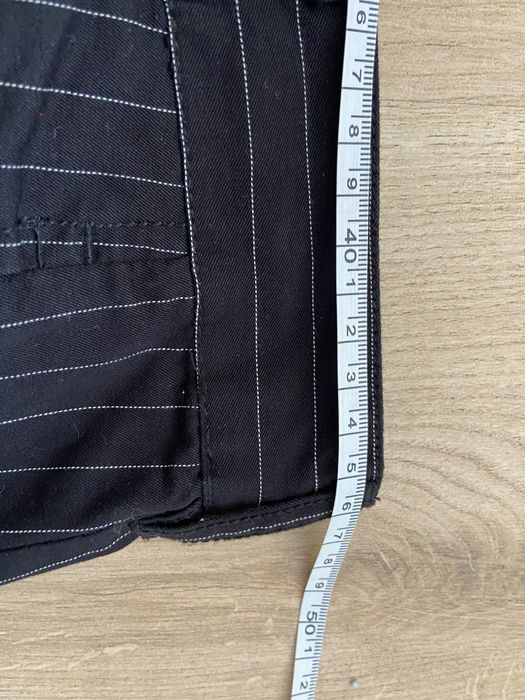 Smog L męskiw szorty chinosy krótkie spodenki czarne prążek