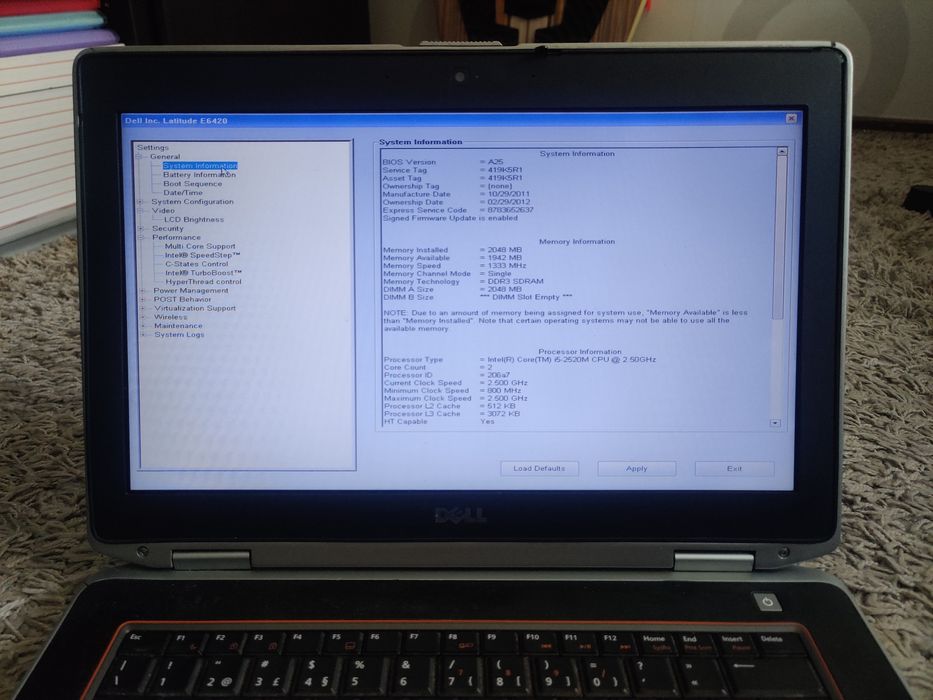 Dell Latitude e6420 Peças