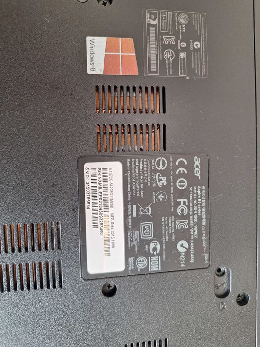 Laptop Acer Uszkodzony