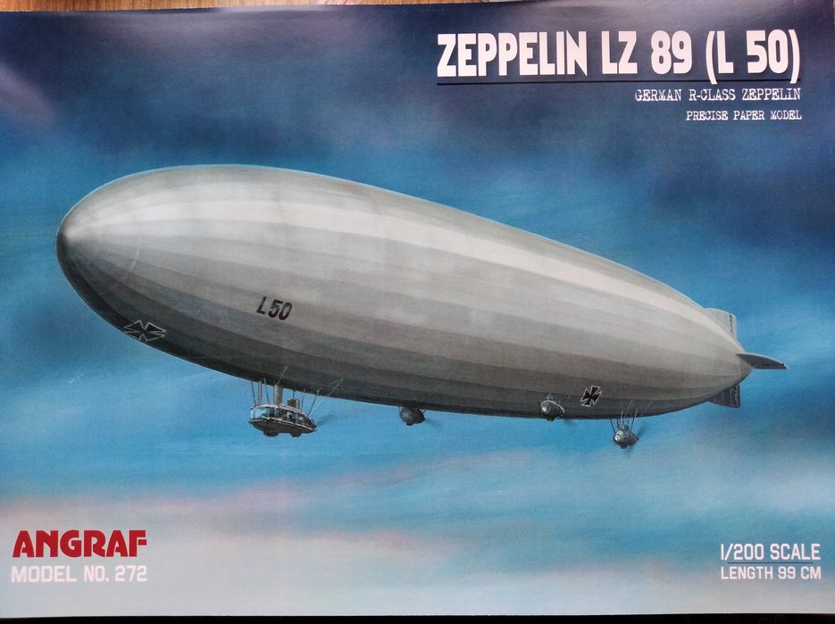 Model kartonowy Zeppelin LZ 89 (L50), Angraf 272, 1:200