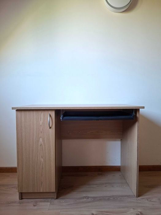 Biurko komputerowe, małe, do biura, pokoju, jasny brąz, 75x100x50 cm