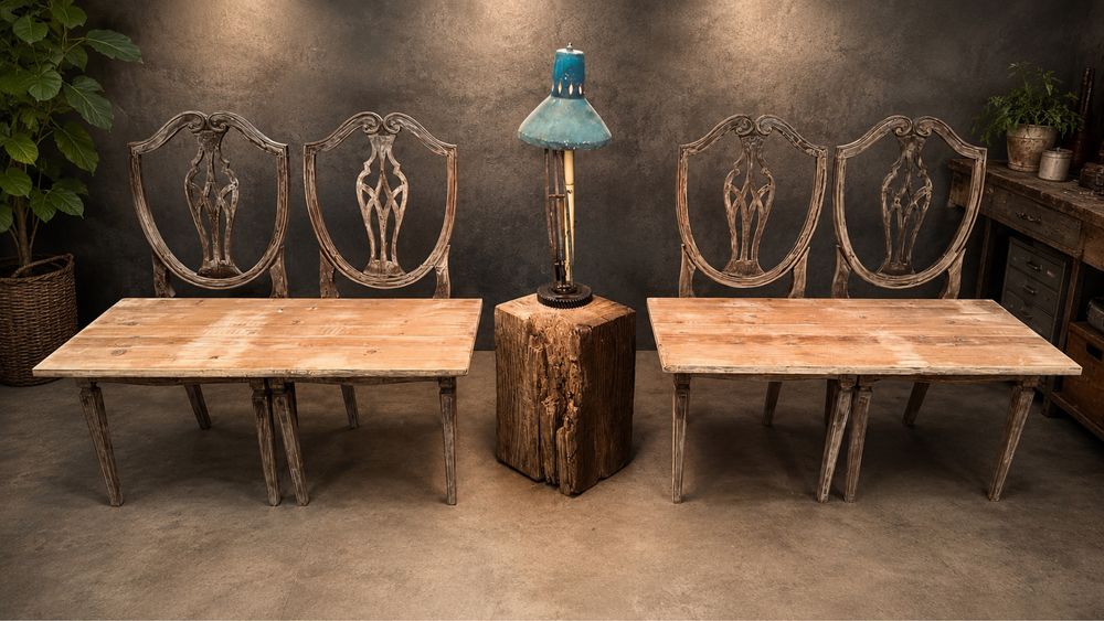 Mesa de apoio cubo de madeira tora maciça