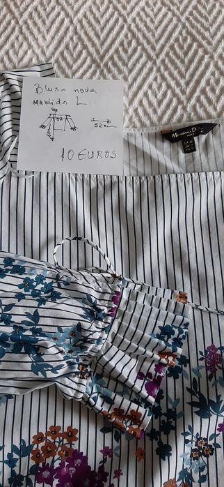 Blusa com flores , Massimo Dutti