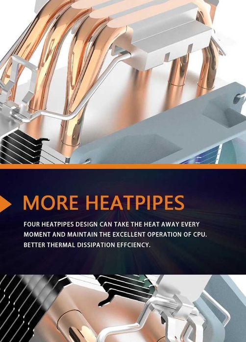 Башенный кулер охлаждения процессора Intel/AMD AIGO ICE400SE с RGB