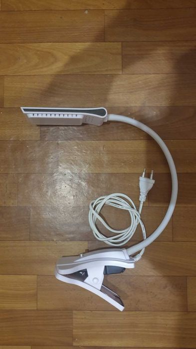 Настільна лампа FunDesk LS4 white на прищіпці