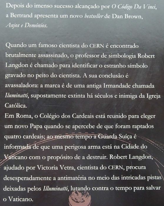 Anjos e Demónios de Dan Brown