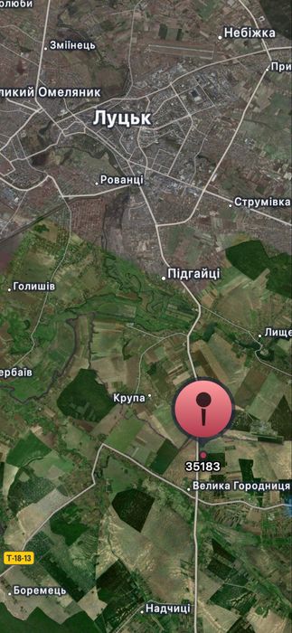 Промисловість.Земельна ділянка 2.917га, траса Луцьк-Дубно