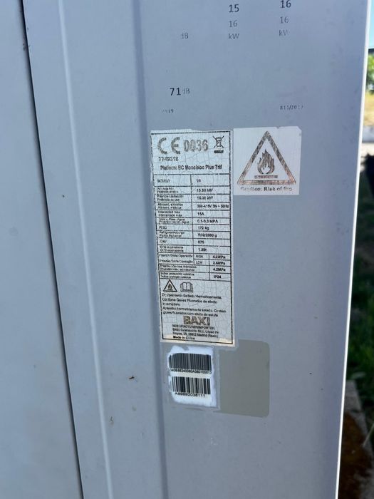 Bomba de Calor Baxi Monoblock Platinum BC 16 kW 3 phas