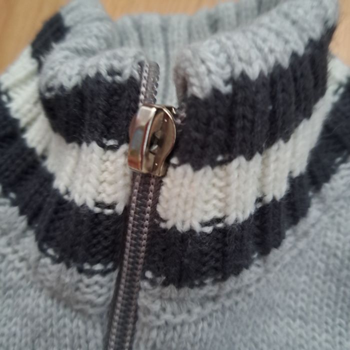 Sweter wełniany, szary, Hircin, 74-80