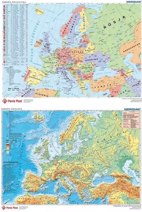 Podkład dwustronny z mapą Europy. Panta Plast